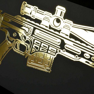 Sniper rifle 3D Zlatý Plagát