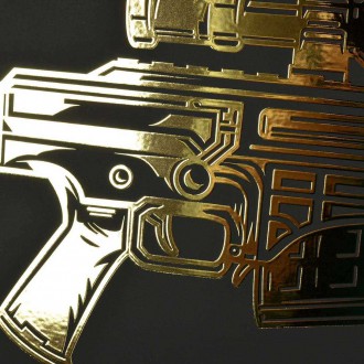 Sniper rifle 3D Zlatý Plagát