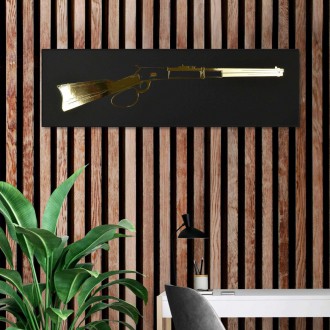 Winchester rifle 3D Zlatý Plagát