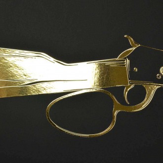 Winchester rifle 3D Zlatý Plagát