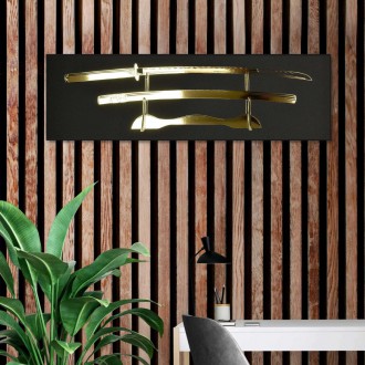 Katana sword 3D Zlatý Plagát