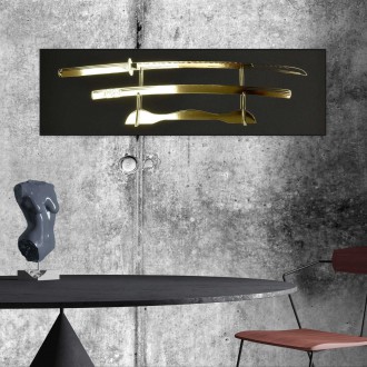 Katana sword 3D Zlatý Plagát
