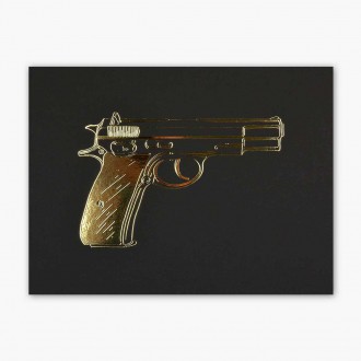 CZ 75 3D Zlatý Plagát