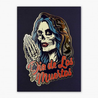 Dia de Los muertos 3D Zlatý Plagát