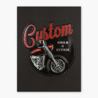 Custom build and repair motorcycles 3D Strieborný Plagát
