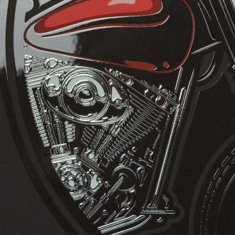 Custom build and repair motorcycles 3D Strieborný Plagát