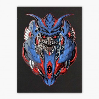 Zabijak samurajov 3D Strieborný Plagát