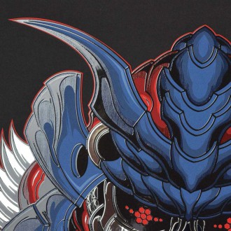 Zabijak samurajov 3D Strieborný Plagát
