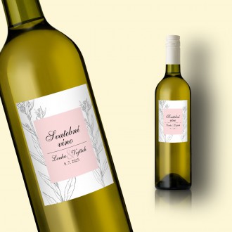 Svadobná etiketa na víno KL1841v