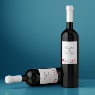 Svadobná etiketa na víno KL1859v