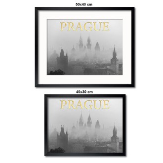 Praha 3D Zlatý Plagát