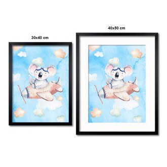 Koala a lietadielko detský Plagát