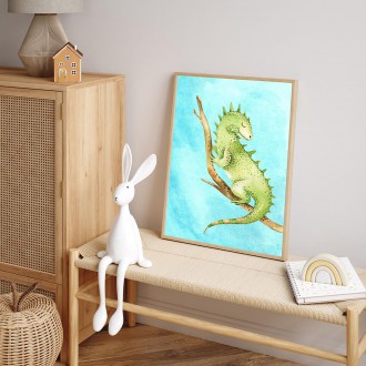 Watercolor agama detský Plagát