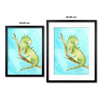 Watercolor agama detský Plagát