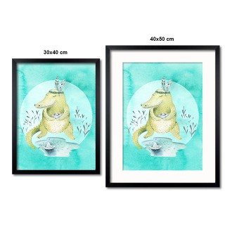 Watercolor krokodíl detský Plagát