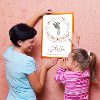 Personalizovateľný plagát Narodenia bábätka - 09