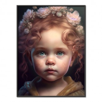 Dievčatko s kvetmi vo vlasoch