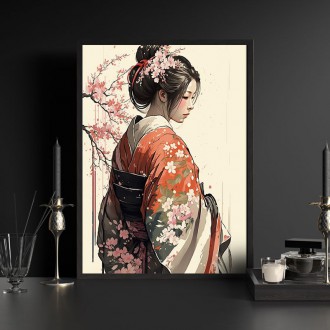 Japonské dievča v kimone
