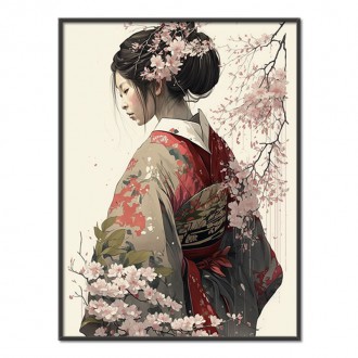Japonské dievča v kimone 1