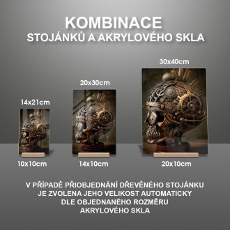 Akrylové sklo Steampunk mozog