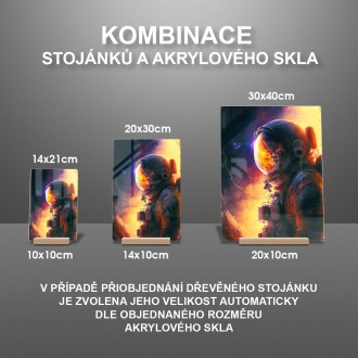 Akrylové sklo Astronaut v hmlovine