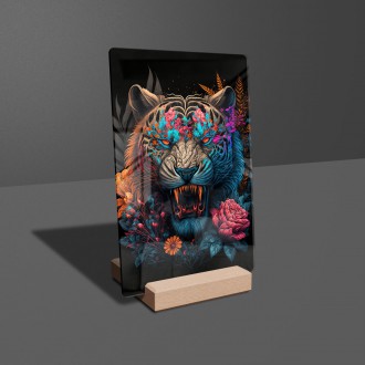 Akrylové sklo Neónový tiger