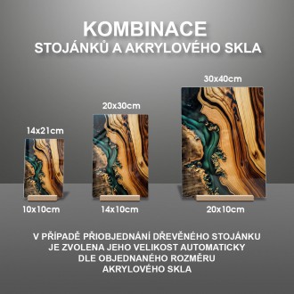 Akrylové sklo Epoxid a drevo 6