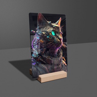 Akrylové sklo Mačka kyborg 2
