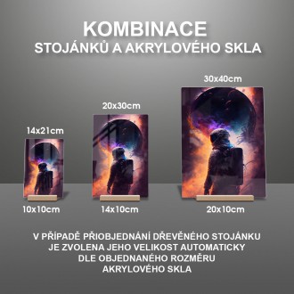 Akrylové sklo Astronaut a čierna diera