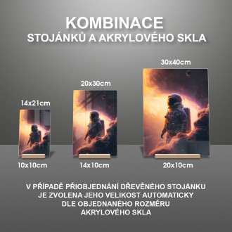 Akrylové sklo Astronaut v hmlovine 2