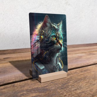 Akrylové sklo Mačka kyborg 3