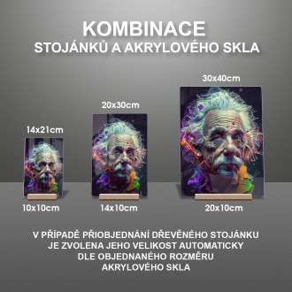 Akrylové sklo Albert Einstein 2