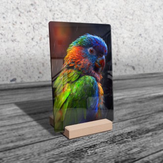 Akrylové sklo Farebný papagáj 2
