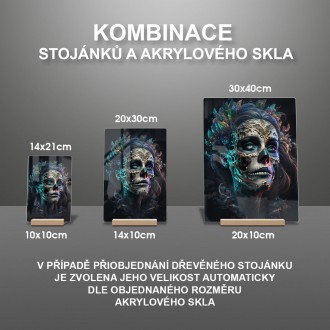 Akrylové sklo Día de Muertos žena 6