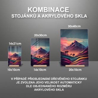 Akrylové sklo Hora za súmraku