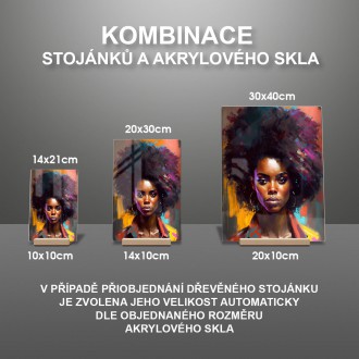 Akrylové sklo Moderné umenie - Afro americká žena 2