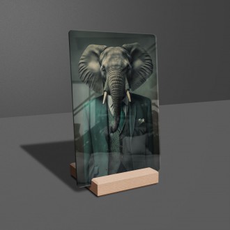 Akrylové sklo Slon v obleku