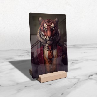 Akrylové sklo Tiger v obleku