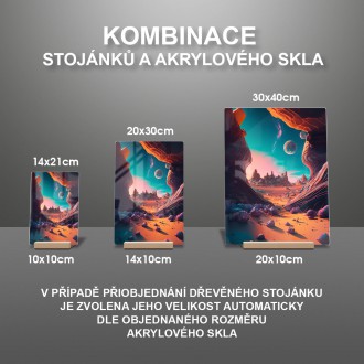 Akrylové sklo Fantastická vesmírna krajina 7