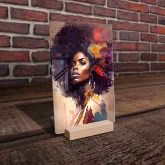 Akrylové sklo Moderné umenie - Afro americká žena