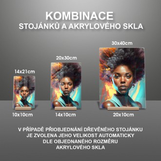 Akrylové sklo Módny portrét - Afro