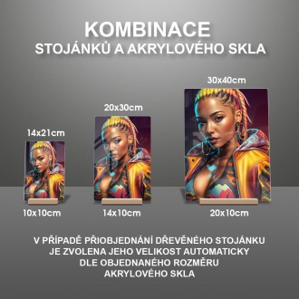 Akrylové sklo Hip hopové dievča 2