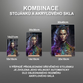 Akrylové sklo Mačacia žena