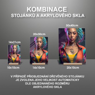 Akrylové sklo Hip hopové dievča