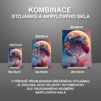 Akrylové sklo Vesmírna príroda - rozkvitnutý strom
