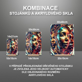 Akrylové sklo Android a človek