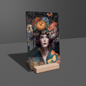 Akrylové sklo Móda - kvetinový klobúk 1