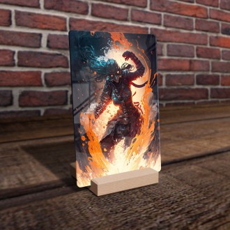 Akrylové sklo Moderné umenie - ohnivá žena
