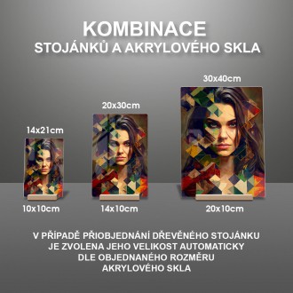 Akrylové sklo Tvár ženy v mozaike
