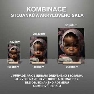 Akrylové sklo Malé dievčatko v šatke